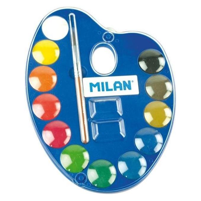 Teka Aquarellfarben 12 Tabletten + MILAN-Pinsel (47993211)
