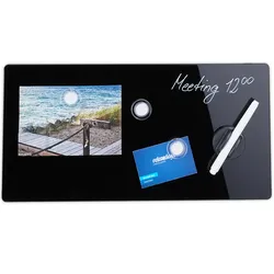 Relaxdays, Pinnwand, Magnettafel (Magnettafel, Pinnwand, 40 x 20 cm)