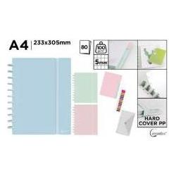 Main paper Spiralnotizbuch A4/80K kariert Pastell (A4, Kariert) (66239663)