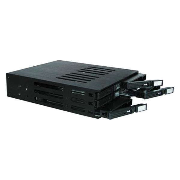 JJ Computer JOUJYE mini Backplane fuer 6 x 6,35cm 2,5Zoll HDD schwarz (2.5") (JJ-1060SATA)