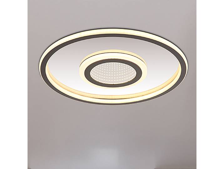LED-Deckenleuchte Cara Ø 43cm Grau/Weiß Kunststoffart: Acrylglas Material: Metall, Kunststoff Metallart: Eisen Oberfläche Metall: Lackiert