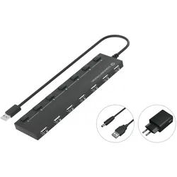 Conceptronic HUBBIES 7-Port-USB-2.0-Hub mit Netzteil