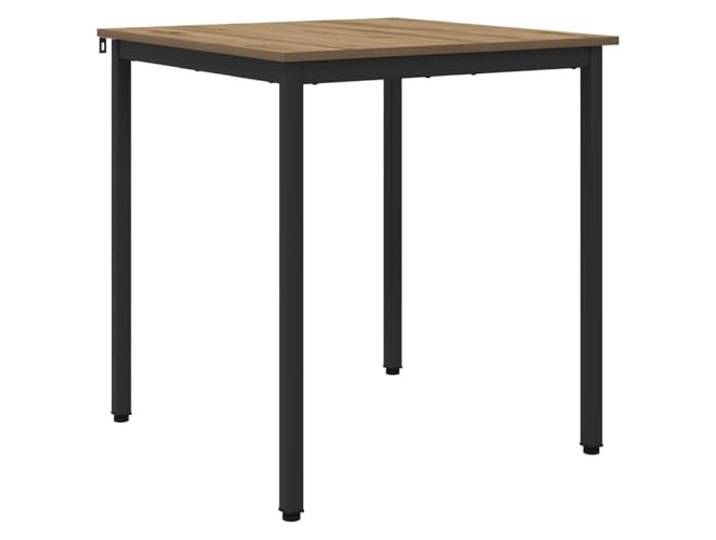 Roanoer Quadratischer Esstisch 70x70x75 cm Holzwerkstoff Artisan-Eiche Stabiler Küchentisch mit schwarzem Metallgestell für Esszimmer und kleine Wohnungen, pflegeleichte Oberfläche.