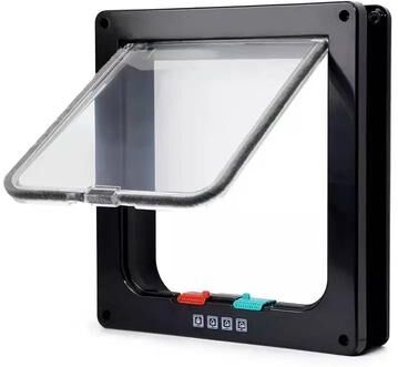 Uplifted Finds Universal 4 Way Locking Pet Access Portal black xl