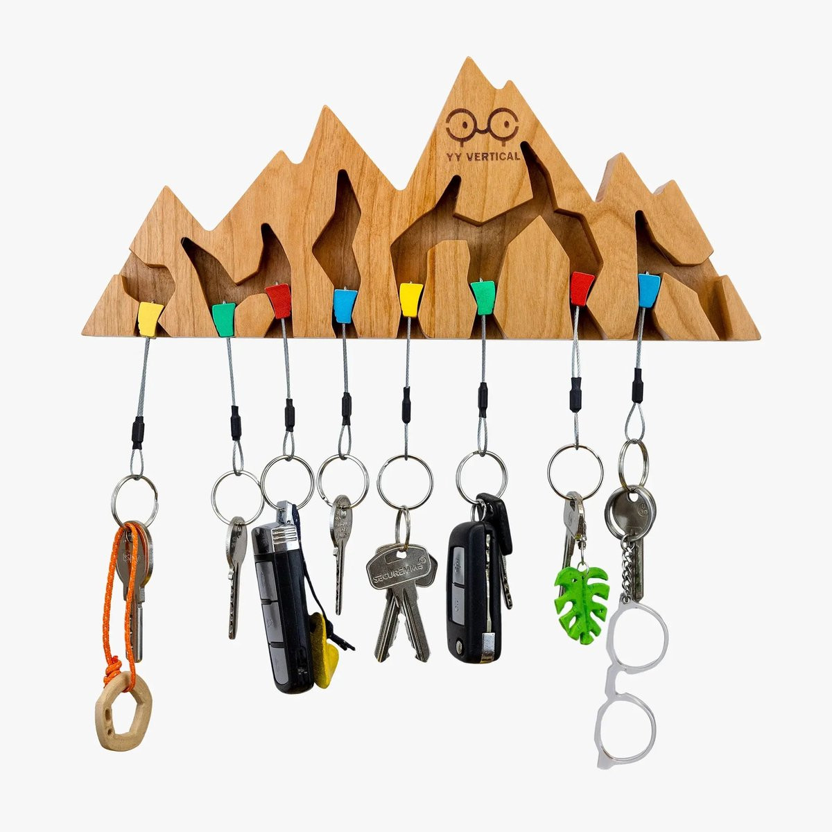 KeyHolder XL wand-sleutelhouder van kersenhout