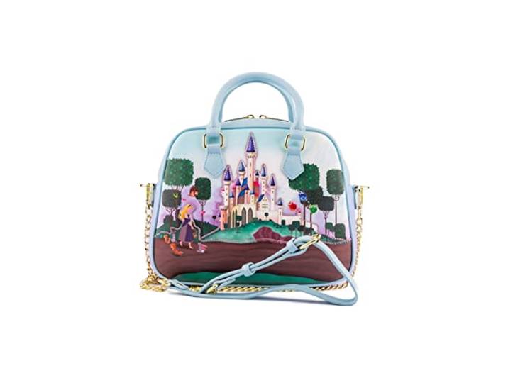 Loungefly Disney Princess Kasteel Doornroosje Crossbody, Blauw, Medium
