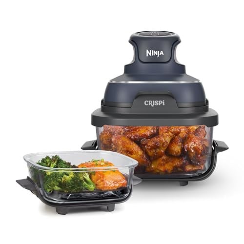 Ninja CRISPi 4-in-1 Draagbare Airfryer, 3,8 L, Grijs/Blauw