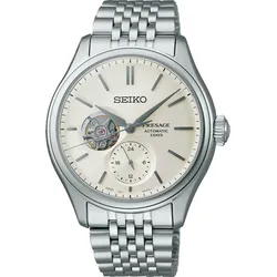 Seiko Presage Classic Serie - 3 Tage Automatik - 40mm Shiro-iro" SPB469J1" - teil-skelettiert,weiß,silber - 40mm