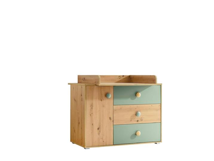 Wickelkommode Birta braun/ grün