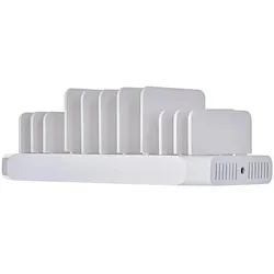 Unitek Y-2190 Charging station 8x (160 W, 10 Ports), USB Ladegerät, Weiss