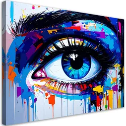 LEINWANDBILD Porträt Auge Frauen Abstrakt 90x60cm