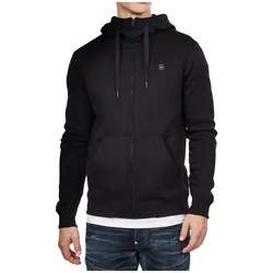G-STAR Herren Sweat-Jacke - Premium Core, Loungewear, Zipper, Kapuze, einfarbig Schwarz / XL