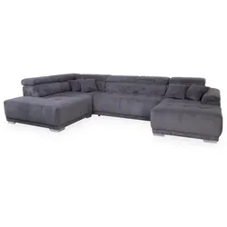 Polsterecke FONDI (BHT 371x179x223 cm) - grau - BHT 371x179x223 cm