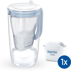 Brita Wasserfilter-Kanne Model One, 2,5 Liter, aus Glas, hellblau, inkl. 1 Filterkartusche