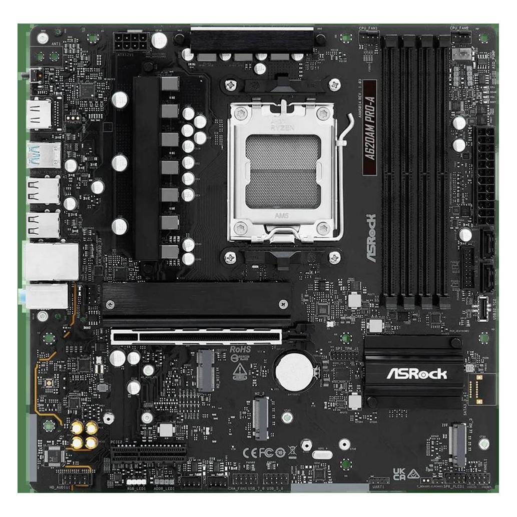 AsRock A620AM Pro-A AM5 mATX HDMI/DP DDR5 retail (AM5, AMD A620, mATX) (90-MXBSX0-A0UAYZ)