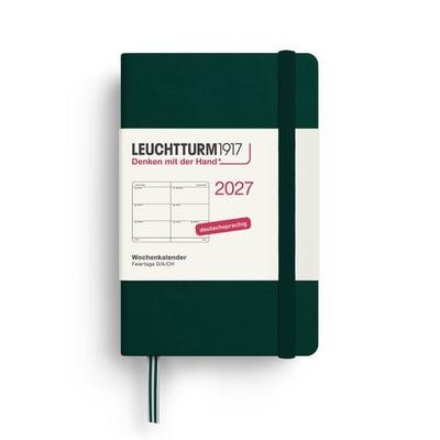 Wochenkalender Mini (A7) 2027, Forest Green, Deutsch