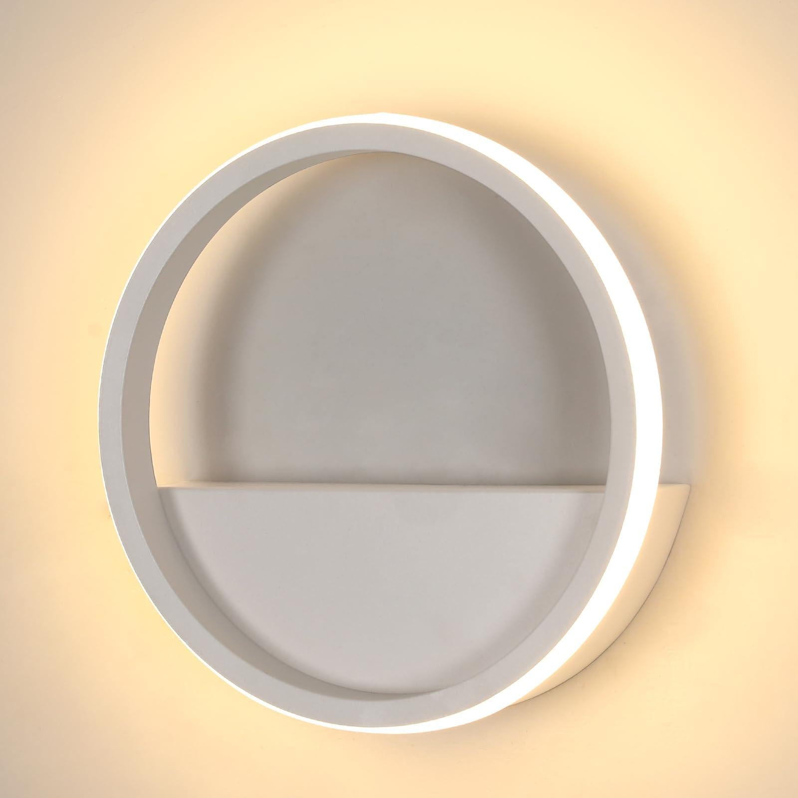 Comely LED Wandlamp Rond, 12W, Wit, Ø20cm, Warmwit (3000K)