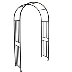 Rosenbogen VERSAILLES 220x120cm, Metall schwarz Hammerschlagoptik