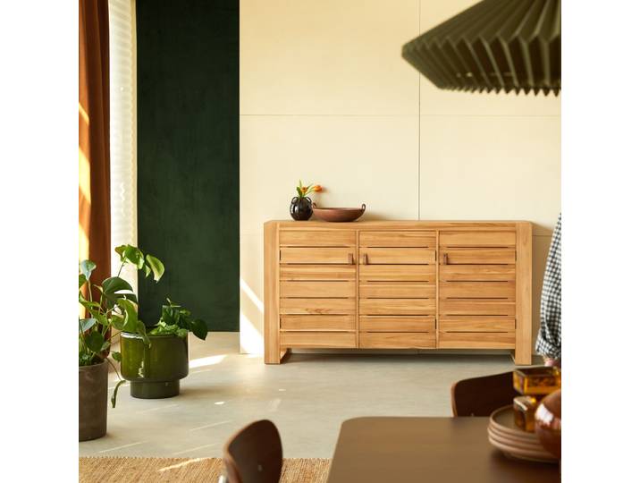 Buffet aus massivem Teakholz 170 cm Minimalys - Natur - Teak