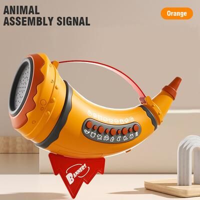 JoyToys Animal Caller Toy With 30 Sounds Interactive Learning Whistle For Kids orange