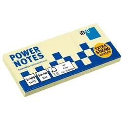 inFo 3x Haftnotizen »Power Notes« 5 x 4 cm gelb 100 Blatt gelb
