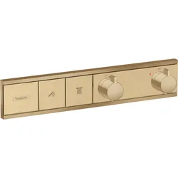 hansgrohe RainSelect Thermostat Unterputzmodell für 2 Verbraucher, 15380140, Farbe: Bronze gebürstet