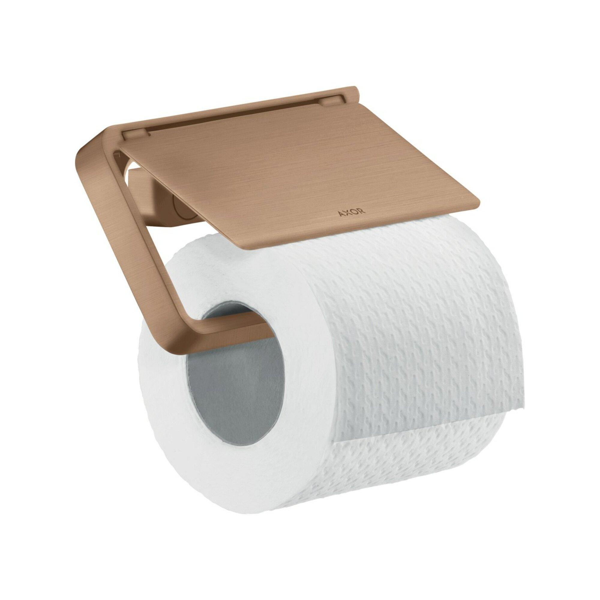 hansgrohe Papierhalter Axor universal mit Deckel, Metall, brushed red gold (42836310)
