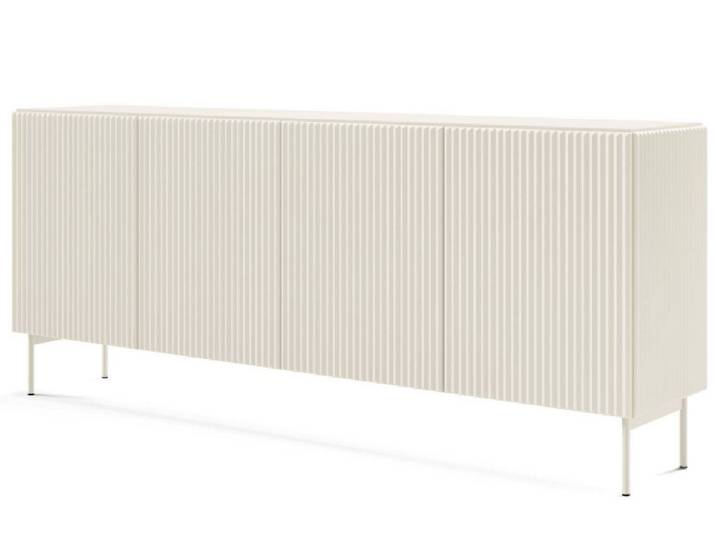 yourhouse24 Kommode Muti 4D 195x81x40 cm Kaschmir, Schwarz
