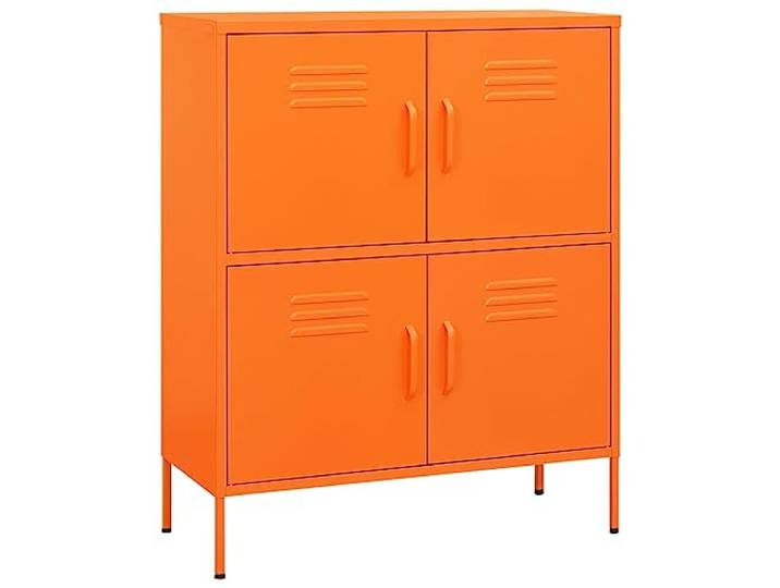 YUTAASU Stahl Lagerschrank Orange 80x35x101,5 cm