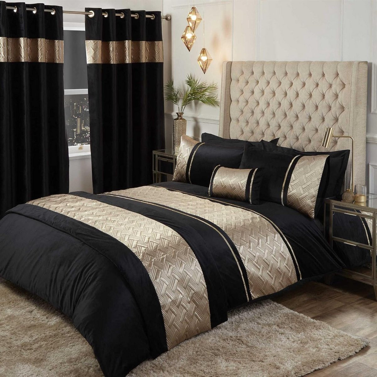 Eenpersoons Dekbedovertrek Goud - Luxe en Comfortabel