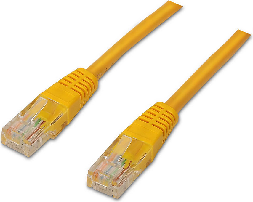 AISENS Cat6 U/UTP Netwerkkabel RJ-45 naar RJ-45, Geel, 0,5 meter