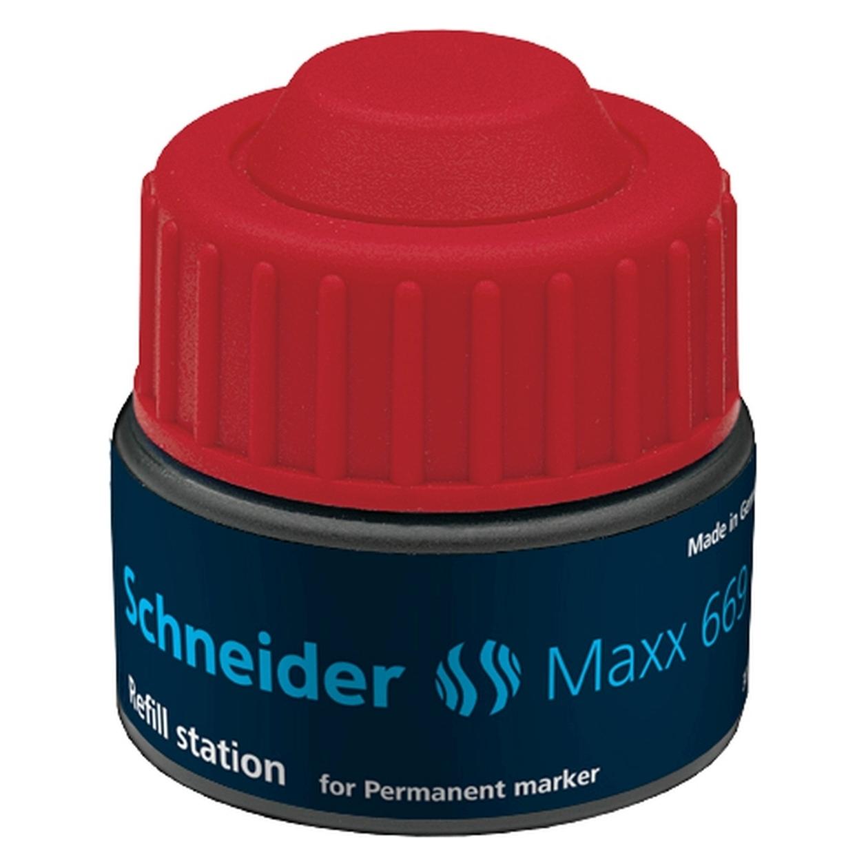 Schneider Permanentmarker Refill-Station 669 rot (Rot, 1 Stk.) (166902)