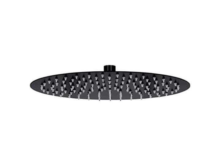 vidaXL Pomme de Douche Pluie Pulvérisateur Pommeau de Douche Tête de Douchette Accessoire de Salle de Bain Acier Inoxydable 30 cm Ronde Noir