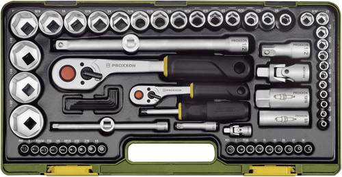 Proxxon Industrial Super-set Steckschlüsselsatz zöllig 1/4" (6.3 mm), 1/2" (12.5 mm) 65teilig 23294