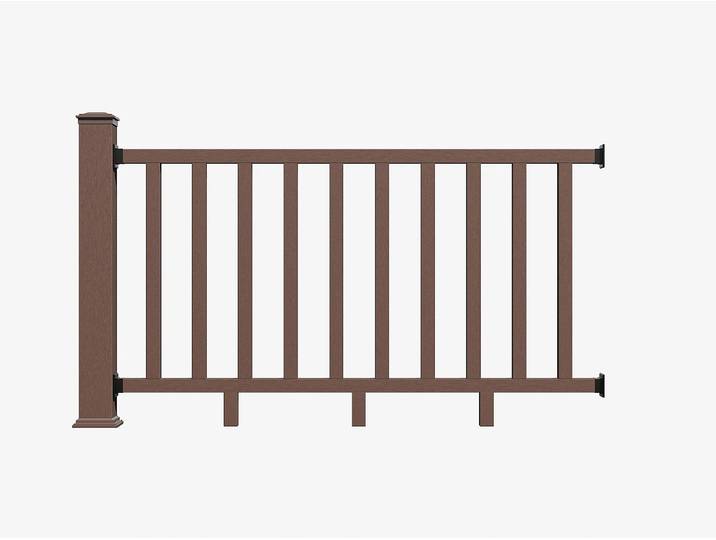 Garde-corps en composite - Kit extension - H100 x L200 cm - Naturel foncé - GUARO