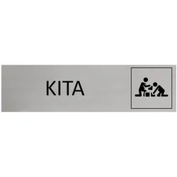 CombiCraft Aluminium Türschild Kita 165x45mm mit 3M-Tape