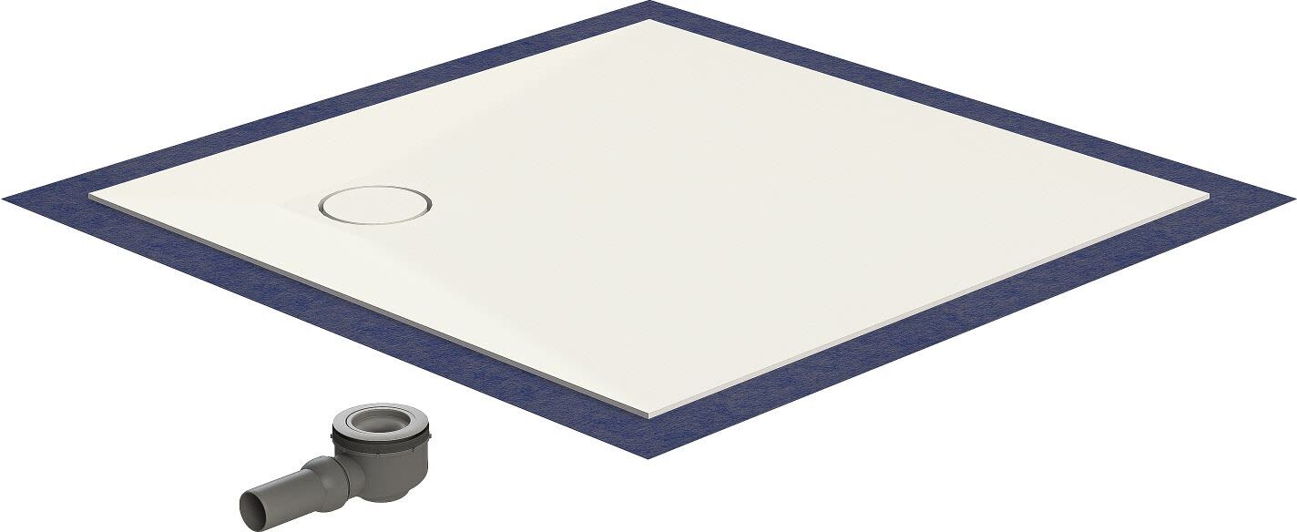 Schedel Plan Plus Mineral-Duschelement bodeneben 90 x 90 cm, Eck-Ablauf