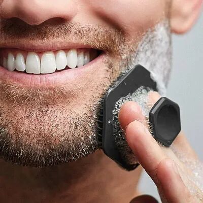 Perfect Picks Market Mens Silicone Facial Cleaning Brush Deep Clean & Massage Scrubber black