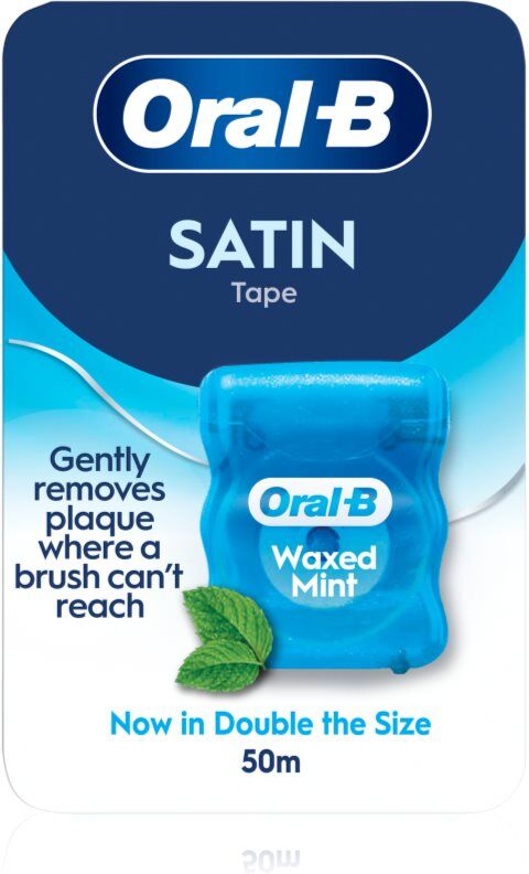 Oral-B Satin Tape Waxed Mint fil dentaire menthe 50 m