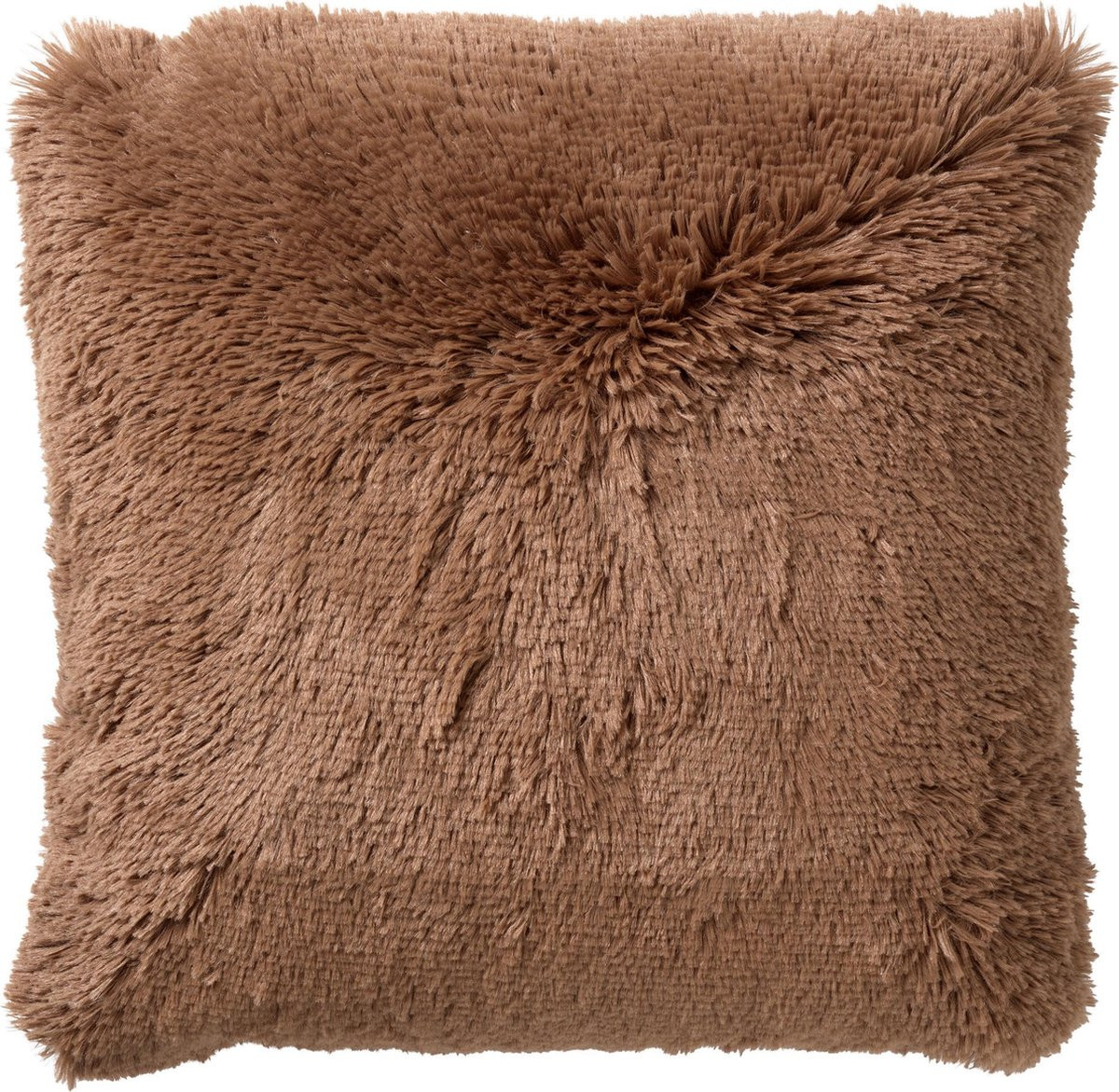 Dutch Decor FLUFFY Kussenhoes Tobacco Brown - Bruin - 45 x 45 cm
