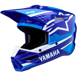 Alpinestars S-M3 Yamaha, Motocrosshelm Jugend - Blau/Hellblau/Weiß - YS