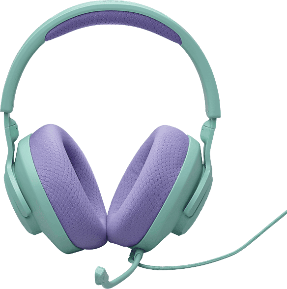 Auriculares gaming - JBL Quantum 100M2, Circumaurales, Diadema con cable, Micrófono, Cyan