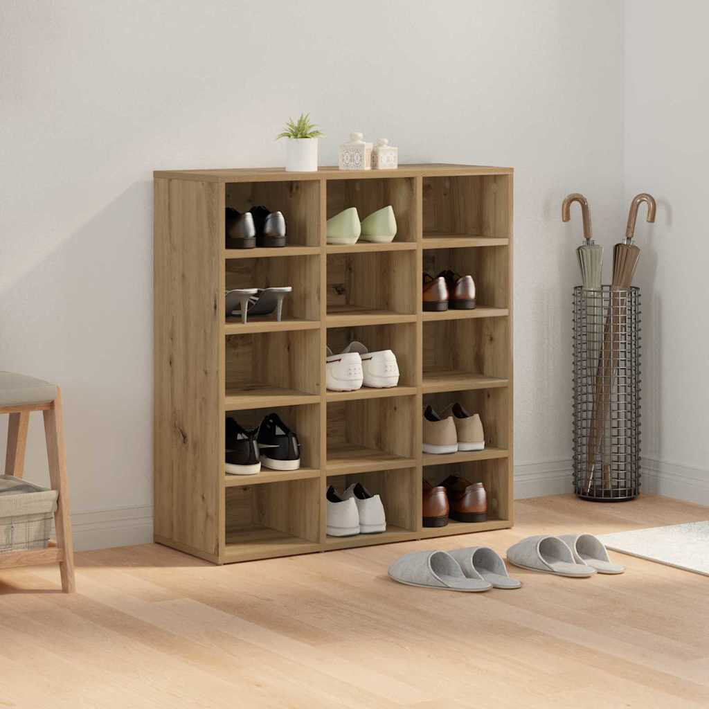 Metro Shoe Cabinet Artisan Oak 15