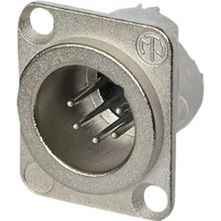 Neutrik XLR 5P Chassis - male Silberkontakte - Nickelgehäuse