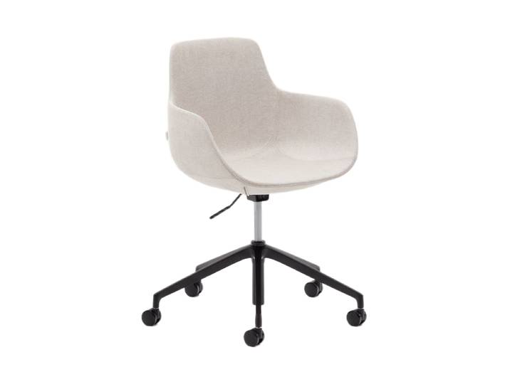 Design Bürostuhl „Tissiano“ mit Armlehnen Beige hell Kave Home