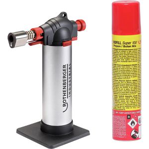 Rothenberger-Industrial Flambierbrenner Butangasbrenner, einstellbare Flamme, nachfüllbar, inkl. Gaskartusche