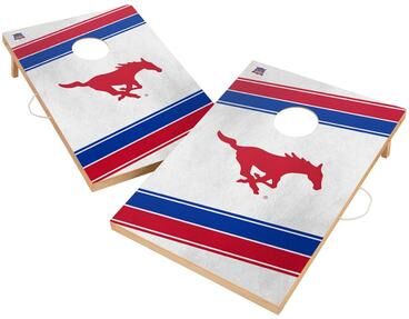 Skip's Garage Southern Methodist University Mustangs SMU 2x4 Tailgate Cornhole Boards