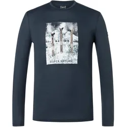 Super Natural, Herren, Funktionsshirt, Triple Ski (XXL), Blau