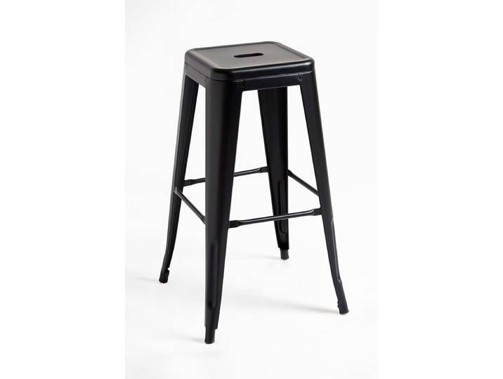 6er Set Torix Hohe Hocker 76 cm - Schwarz mat