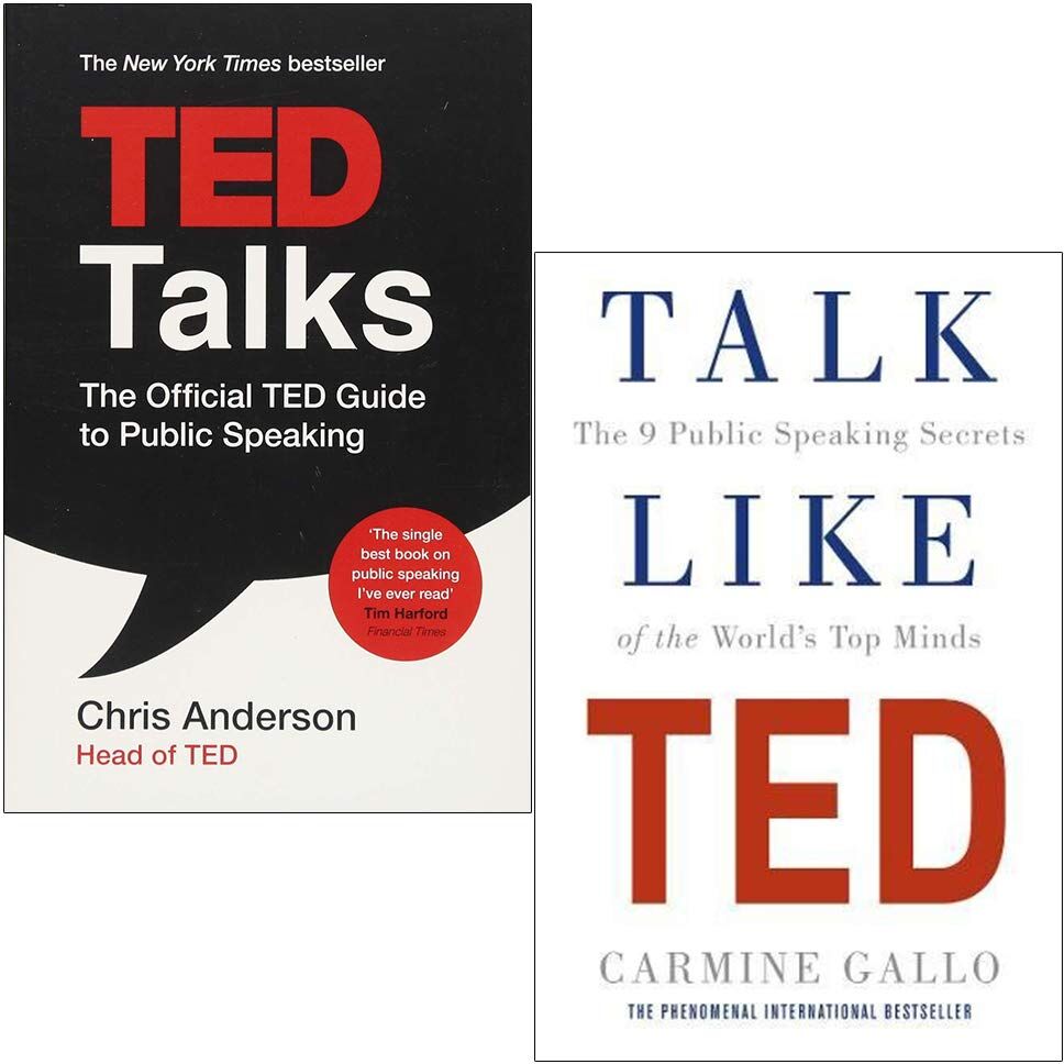 Hodder and Stoughton/Pan Ted Talks and Talk Like TED 2 Books Collection set (TED Talks: The official TED guide to public speaking ,Talk Like TED: The 9 Public Speaking Secrets